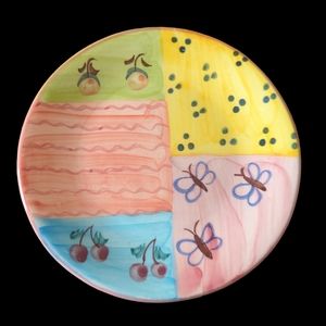Cute floral hand painted plate